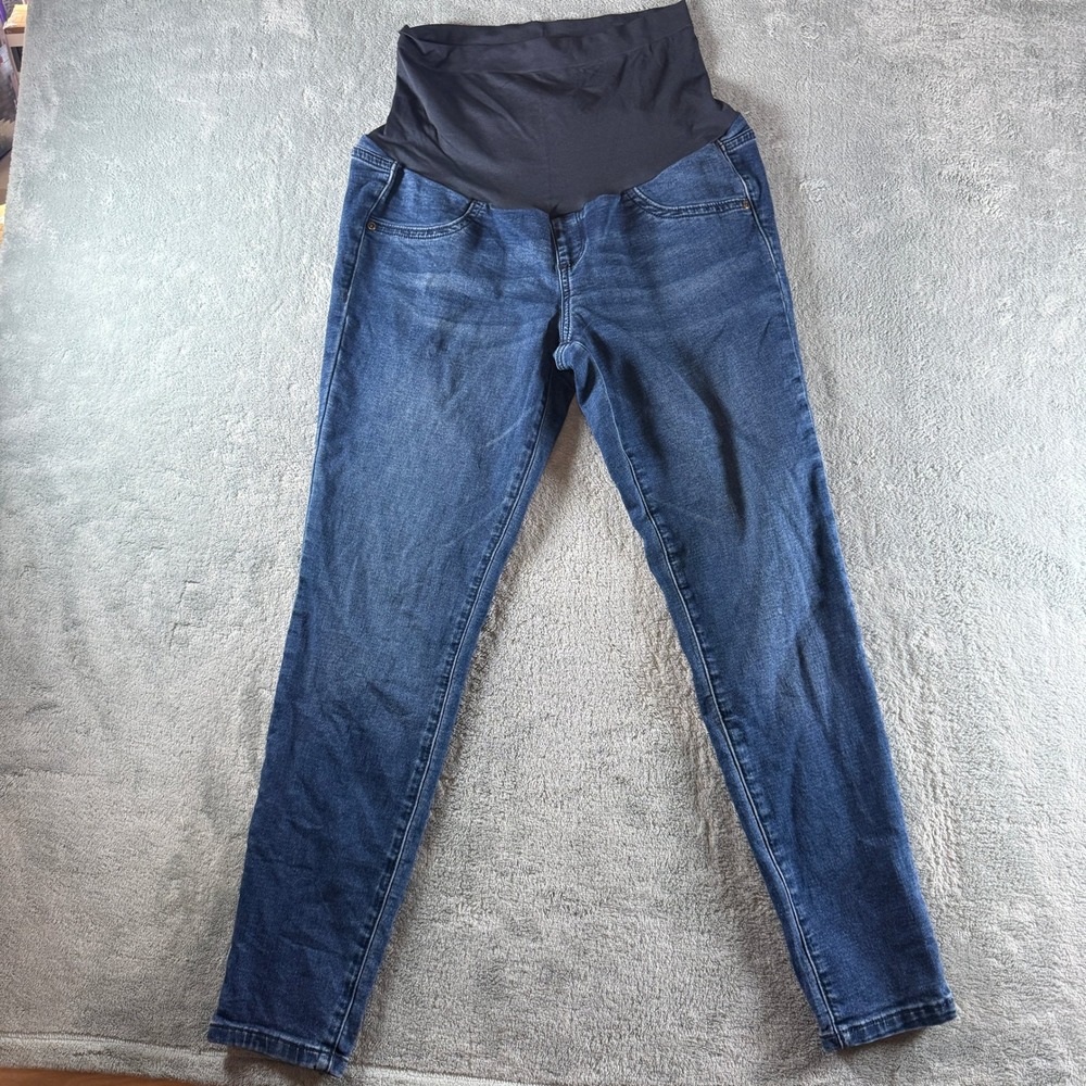 Sonoma Maternity Jeggings Size 10 MAT Dark Wash‎ Over Belly Skinny Jeans Blue
